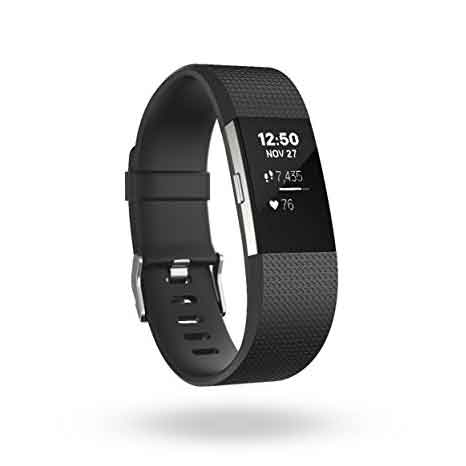 Fitbit Charge 2 pulsera de ritmo cardíaco + Fitness, negro, grande